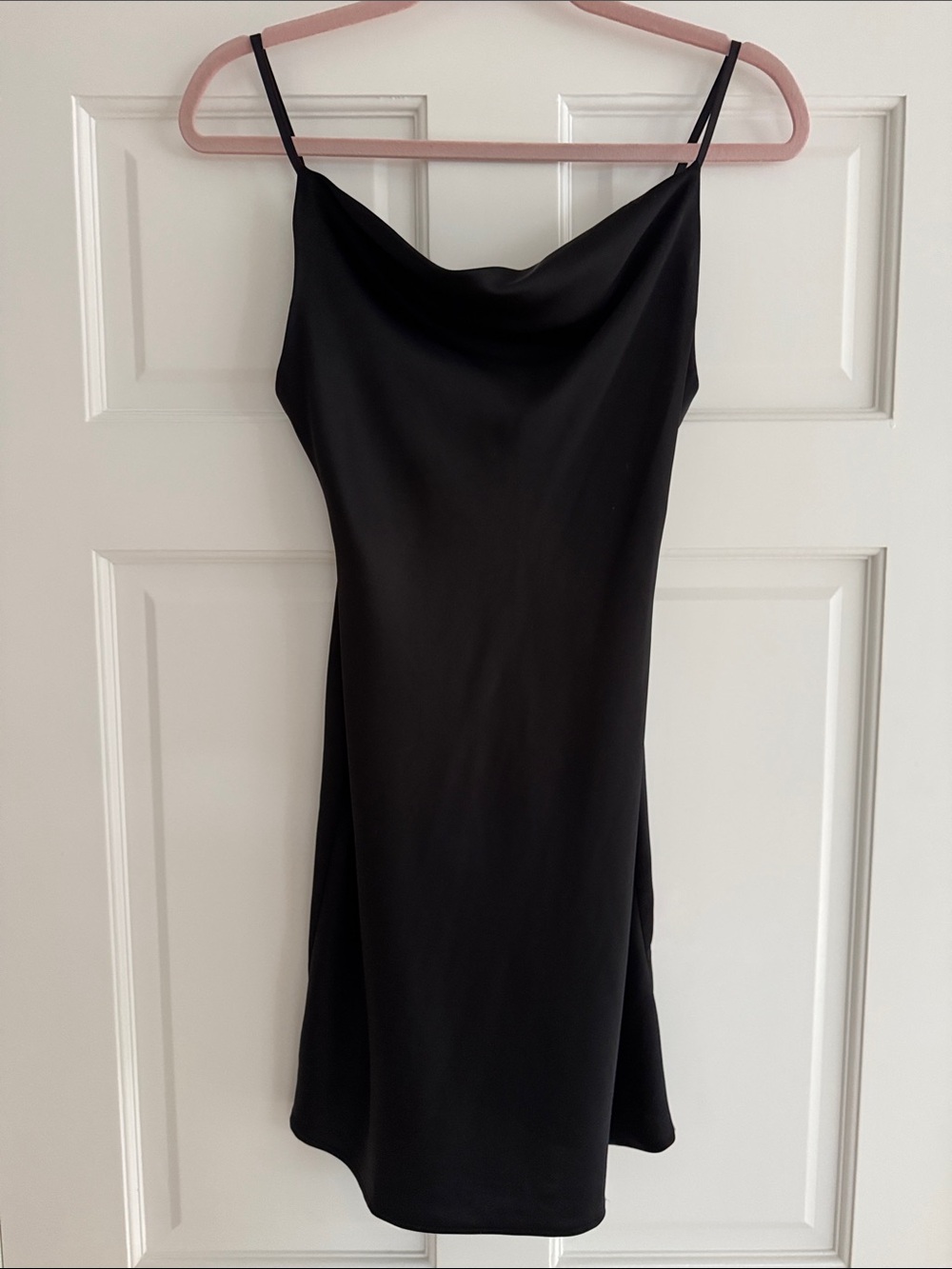 Urban Outfitters Black Cowl Slip Mini Dress Sz: XS NWOT